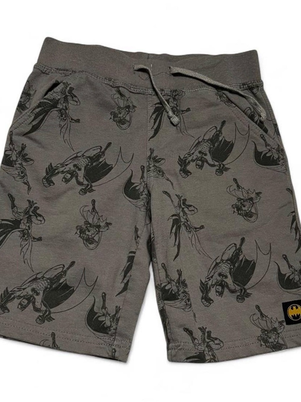 Batman Gray All-Over Graphic Kids Shorts